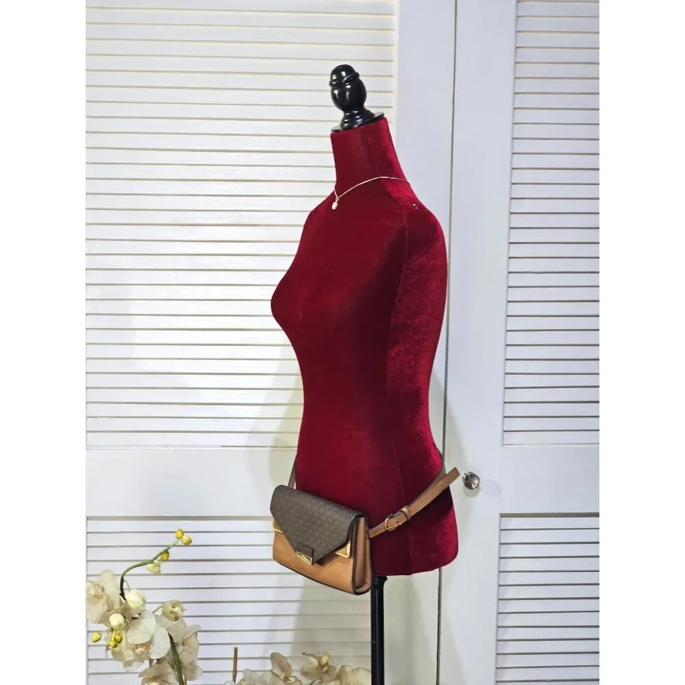 Michael Kors Women's Leather Signature Logo & Python-Embossed Fanny Pack 3041 - Picture 5 of 13